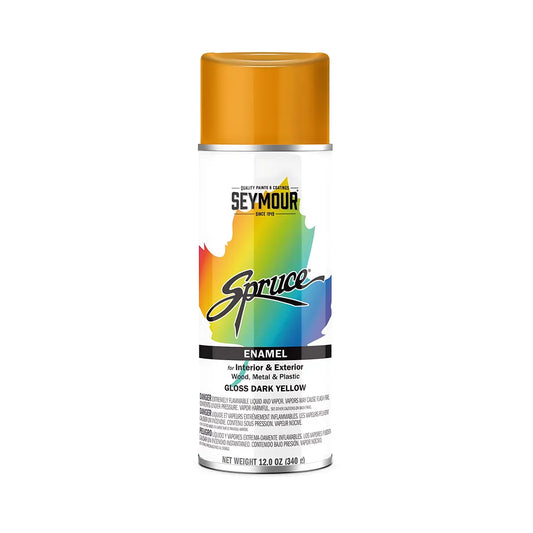 Spruce General Use Enamels Gloss Dark Yellow 16 Oz Can-0000980086-724