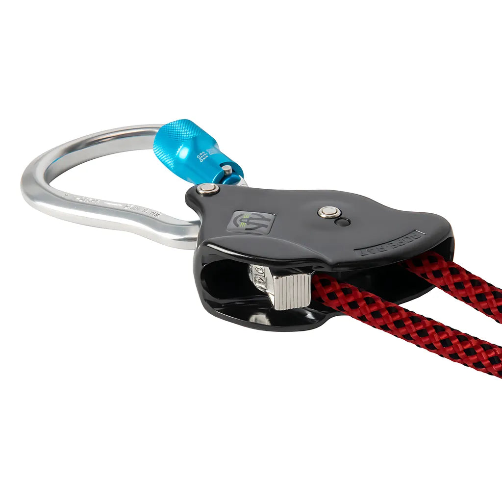 6.5' Rope Positioning Lanyard: Rope Adjuster, Alu Carabiners (B&W) 021-2065-6848