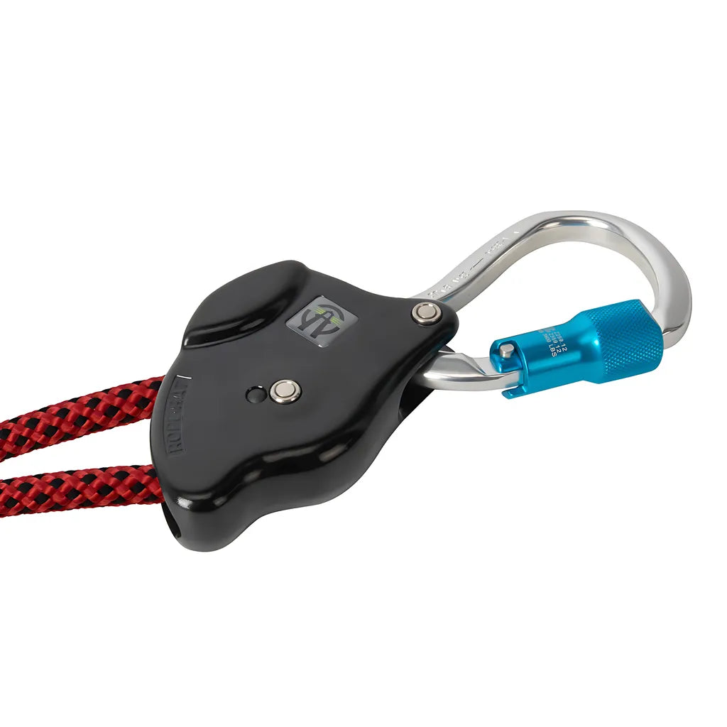 6.5' Rope Positioning Lanyard: Rope Adjuster, Alu Carabiners (B&W) 021-2065-6849