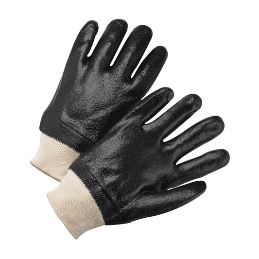 West Chester 1007RF PVC Dipped Glove with Interlock Liner and Rough Sandy Finish  -  Knit Wrist