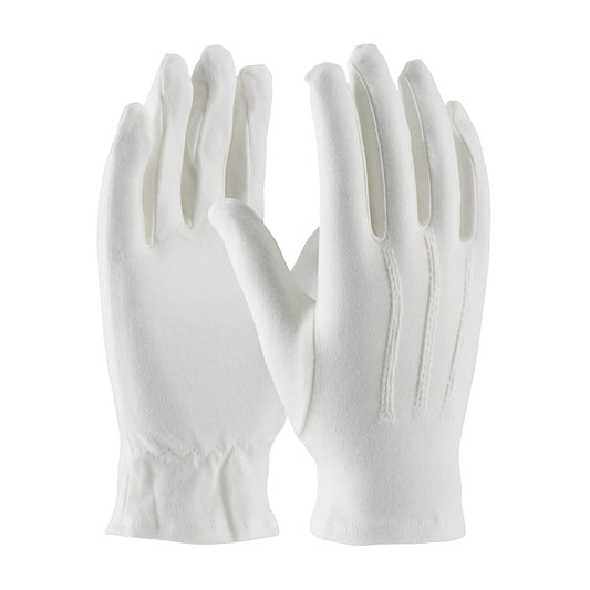 Century Glove 130-100WM/S 100% Cotton Dress Glove with Raised Stitching on Back - Open Cuff