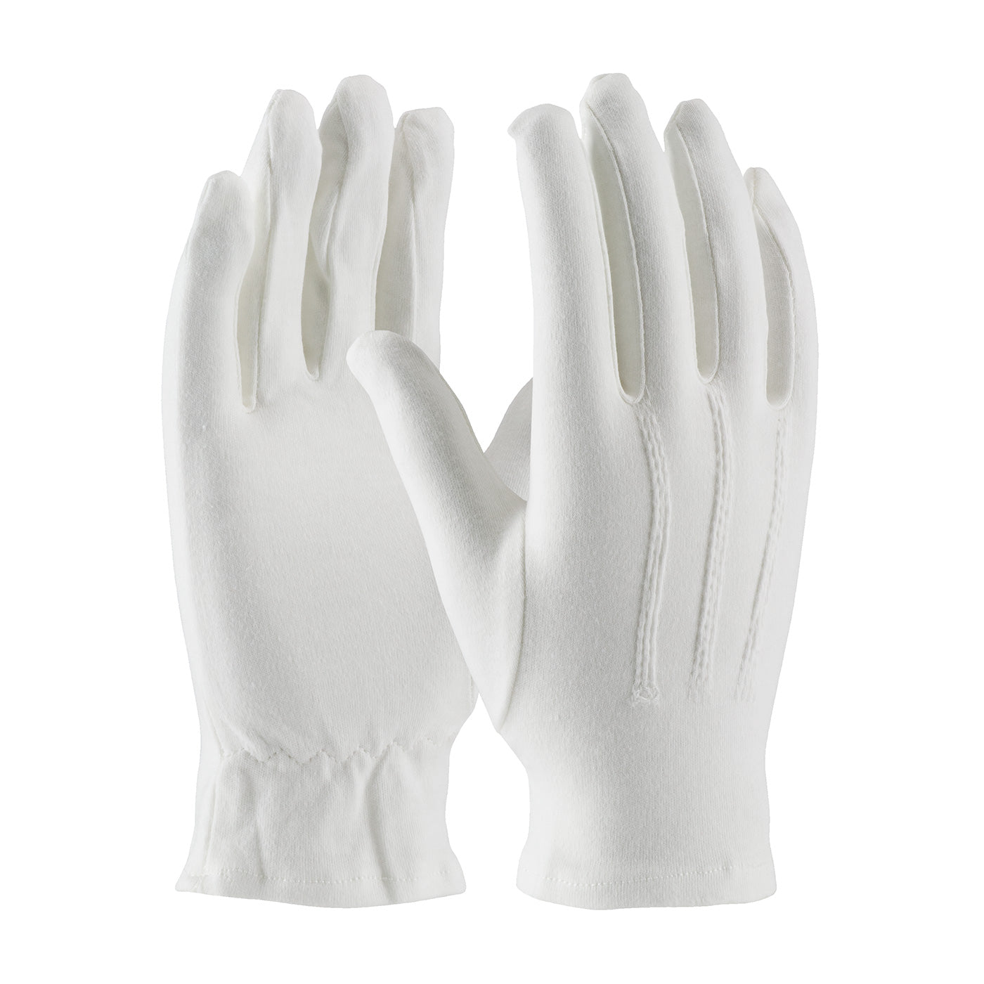 Century Glove 130-100WM/S 100% Cotton Dress Glove with Raised Stitching on Back - Open Cuff