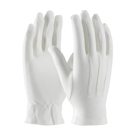 Century Glove 130-100Wm/L 100% Cotton Dress Glove With Raised Stitching On Back - Open Cuff 130-100WML-8436