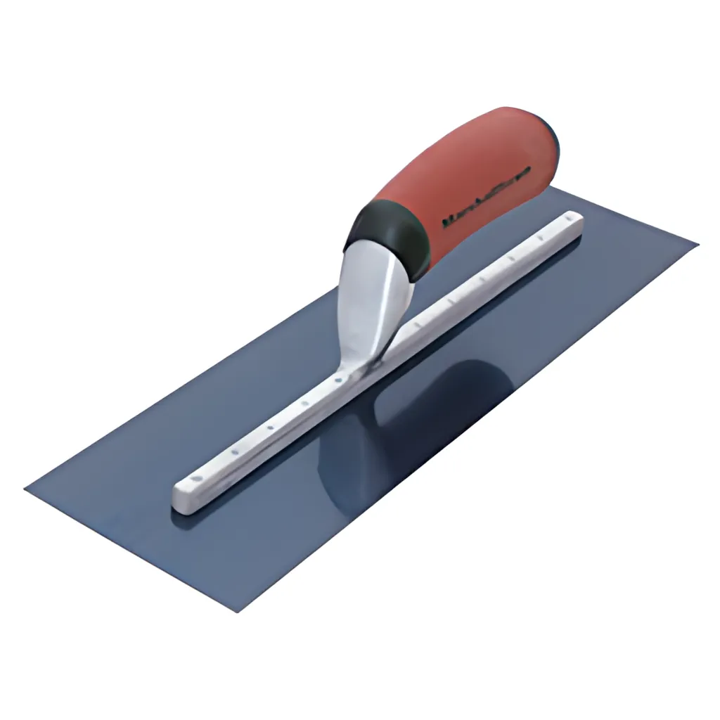 Marshalltown 20" X 4" Blue Steel Finishing Trowel With Curved Durasoft Handle-13289-8