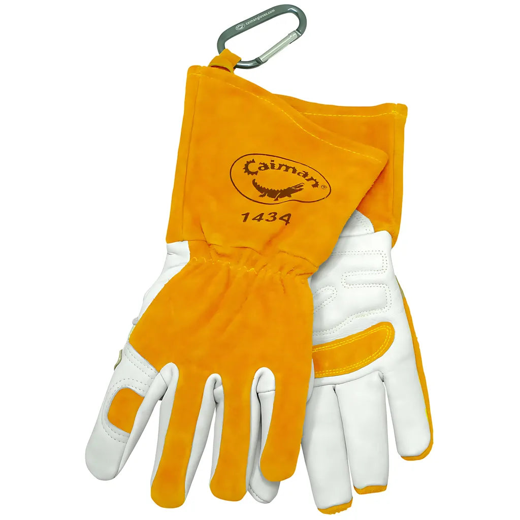 Caiman 1434-5 Premium Cow Grain Mig/Stick Welder'S Glove With Light Cotton/Fleece Insulation 1434-5-8609
