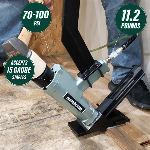 2 15.5-Gauge Flooring Stapler