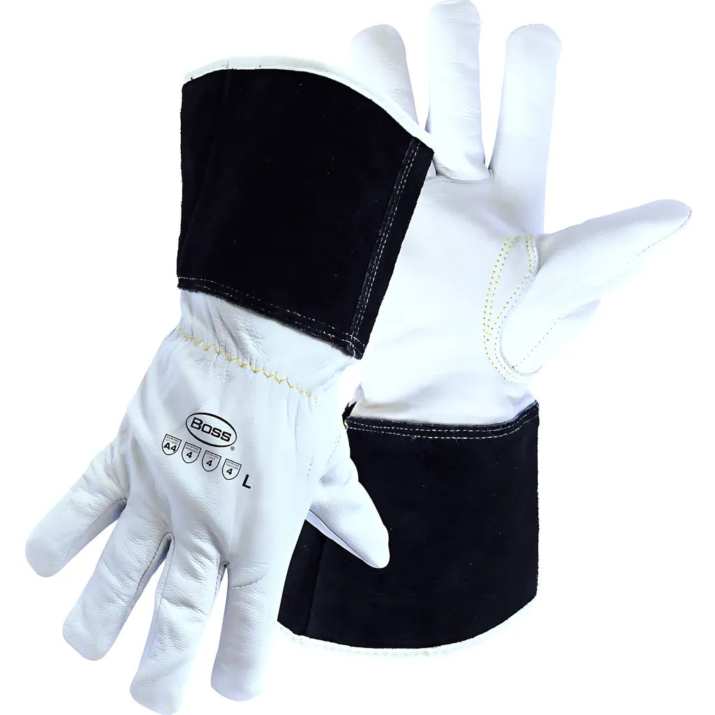 Boss 1Jl4061Cg2X Premium Grade Top Grain Goatskin Leather Drivers Glove With Aramid Blended Lining - Gauntlet Cuff 1JL4061CG2X-10302