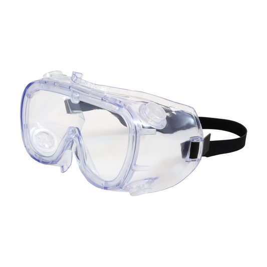 Bouton Optical 248-5190-400B Indirect Vent Goggle with Clear Blue Body, Clear Lens and Anti-Scratch / Anti-Fog Coating