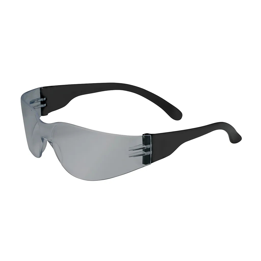 Bouton Optical 250-01-0005 Rimless Safety Glasses With Black Temple, Silver Mirror Lens And Anti-Scratch Coating 250-01-0005-11162