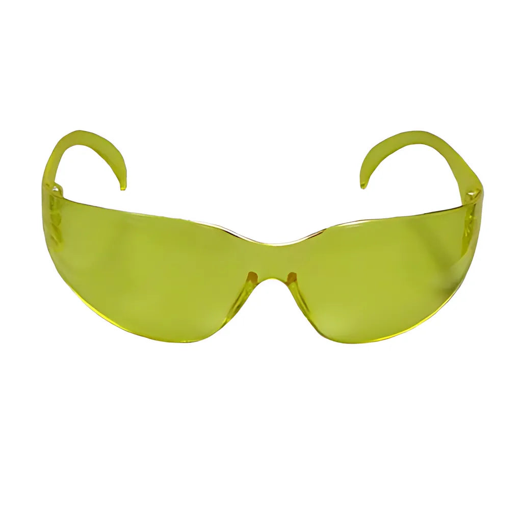 Bouton Optical 250-01-5509 Rimless Safety Glasses With Amber Temple, Amber Lens And Anti-Scratch Coating 250-01-5509-11177