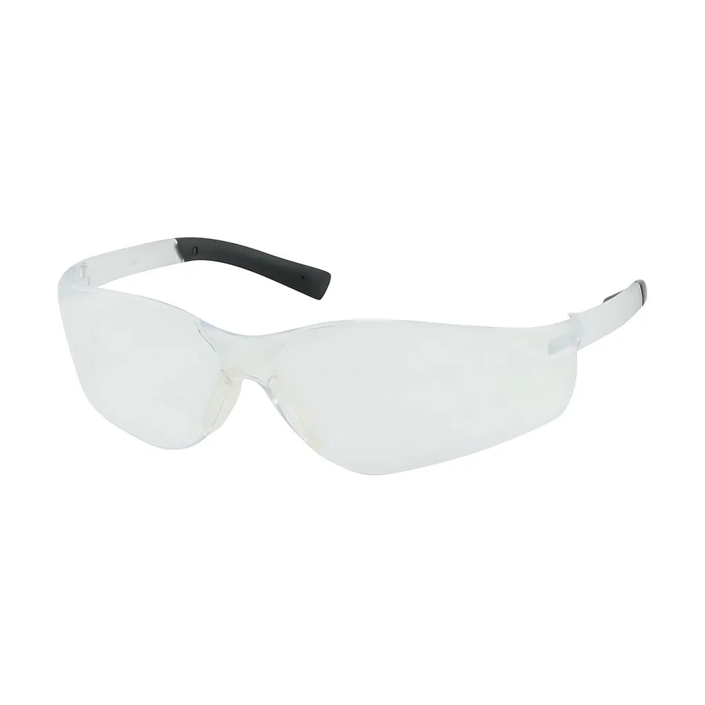 Bouton Optical 250-08-0020 Rimless Safety Glasses With Clear Temple, Clear Lens And Anti-Scratch / Anti-Fog Coating 250-08-0020-11207