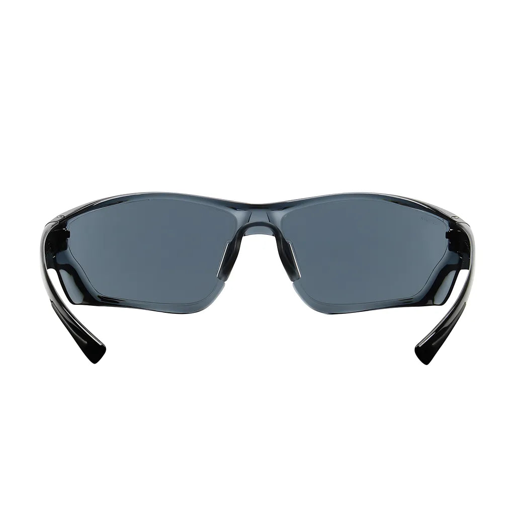 Bouton Optical 250-32-0021 Rimless Safety Glasses With Gloss Black Temple, Gray Lens And Anti-Scratch / Anti-Fog Coating 250-32-0021-11309