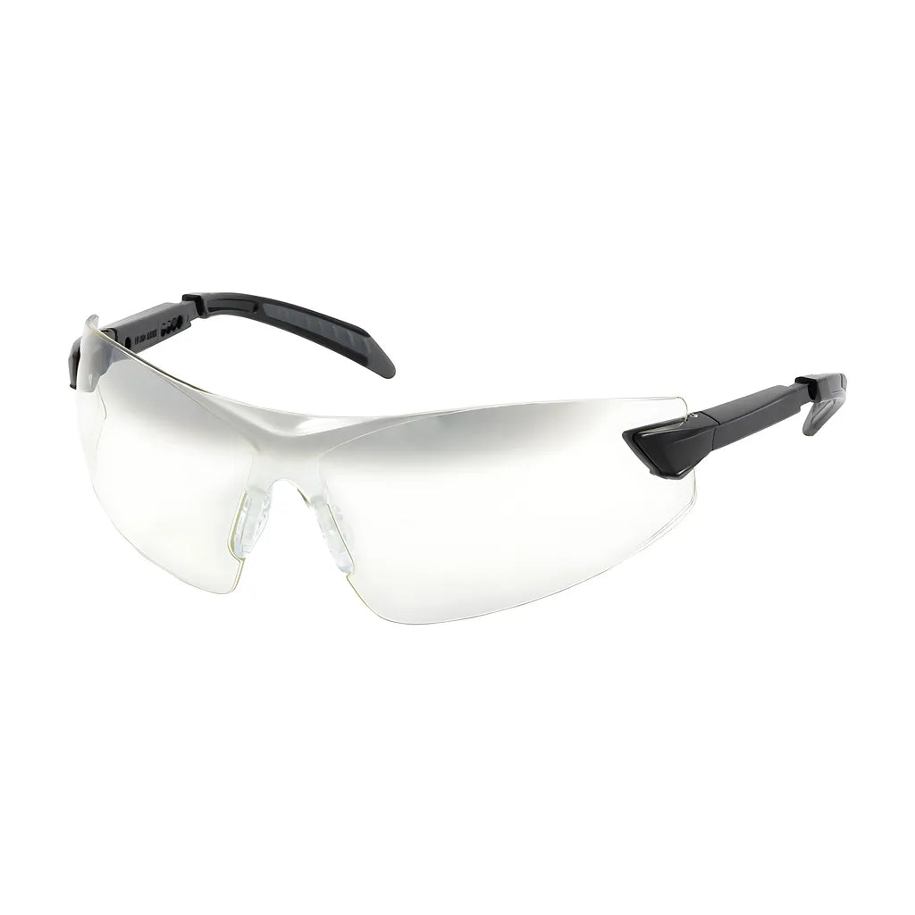 Bouton Optical 250-34-0031 Rimless Safety Glasses With Black Ratcheting Temples, Gradient Lens And Anti-Scratch / Anti-Fog Coating 250-34-0031-11326