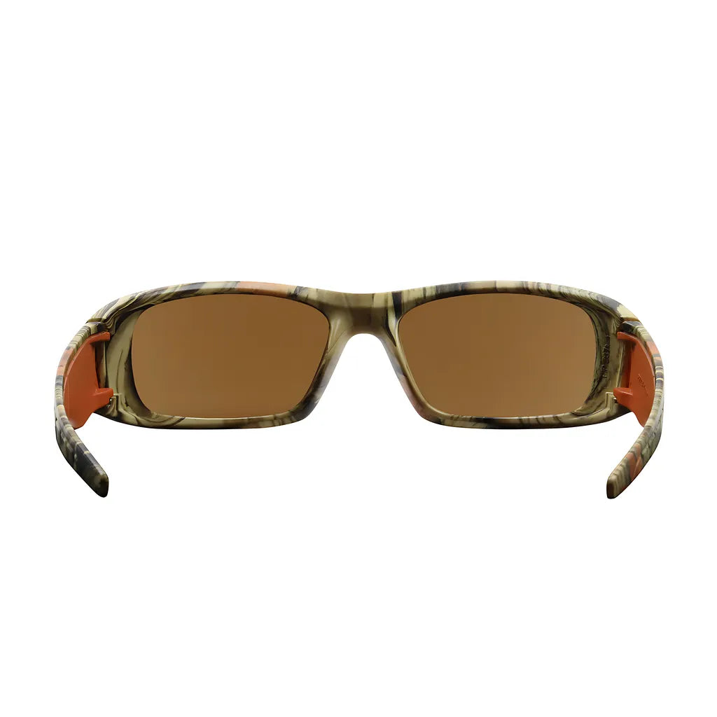 Bouton Optical 250-53-1024 Full Frame Safety Glasses With Camouflage Frame, Brown Lens And Anti-Scratch / Anti-Fog Coating 250-53-1024-11404