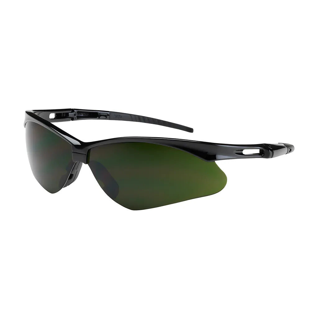 Bouton Optical 250-An-10119 Semi-Rimless Safety Glasses With Black Frame, Ir Filter Shade 5.0 Lens And Anti-Scratch Coating 250-AN-10119-11466
