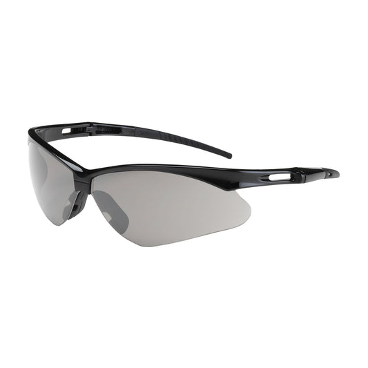 Bouton Optical 250-AN-10551 Semi-Rimless Safety Glasses with Black Frame, Light Gray Lens and FogLess 3Sixty Coating