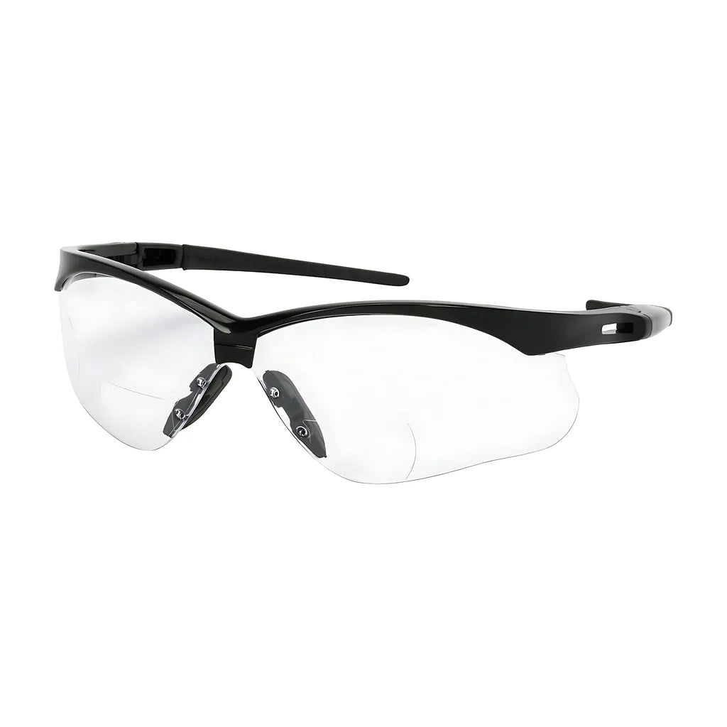 Bouton Optical 250-An-52015 Semi-Rimless Safety Readers With Black Frame, Clear Lens And Anti-Scratch / Fogless 3Sixty Coating - +1.50 Diopter 250-AN-52015-11492