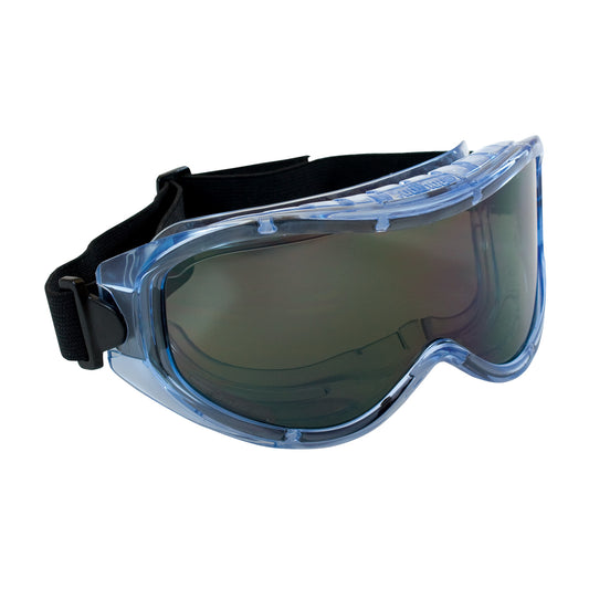 Bouton Optical 251-5300-402 Indirect Vent Goggle with Light Blue Body, Grey Lens and Anti-Scratch / Anti-Fog Coating
