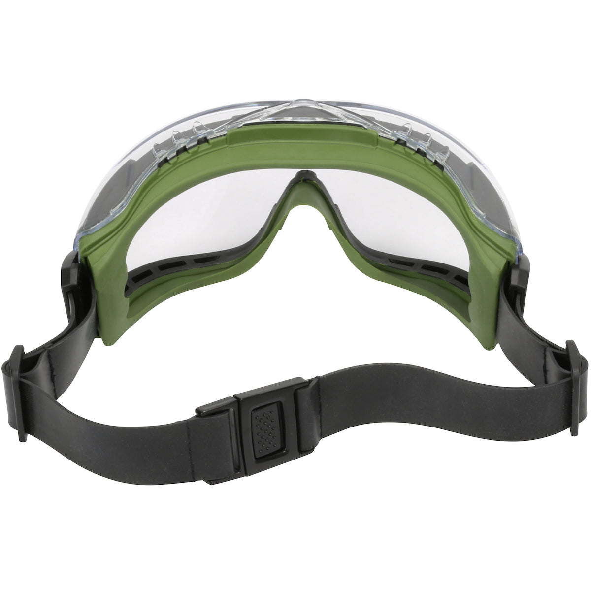 Bouton Optical 251-63-0520-RHB Indirect Vent Goggle with Green Body, Clear Lens and FogLess 3Sixty Coating  - Neoprene Strap