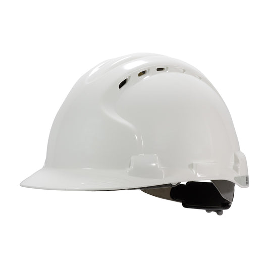 JSP 280-AHS150V-10 Vented, Type II Hard Hat with HDPE Shell, EPS Impact Liner, Polyester Suspension and Wheel Ratchet Adjustment