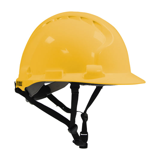 JSP 280-AHS240-20 Type II Linesman Hard Hat with HDPE Shell, EPS Impact Liner, Polyester Suspension, Wheel Ratchet Adjustment and 4-Point Chin Strap