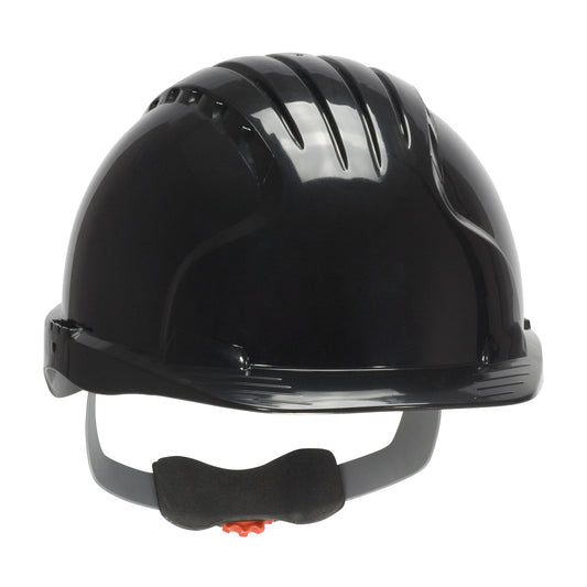 JSP 280-EV6151-11 Cap Style Hard Hat with HDPE Shell, 6-Point Polyester Suspension and Wheel Ratchet Adjustment