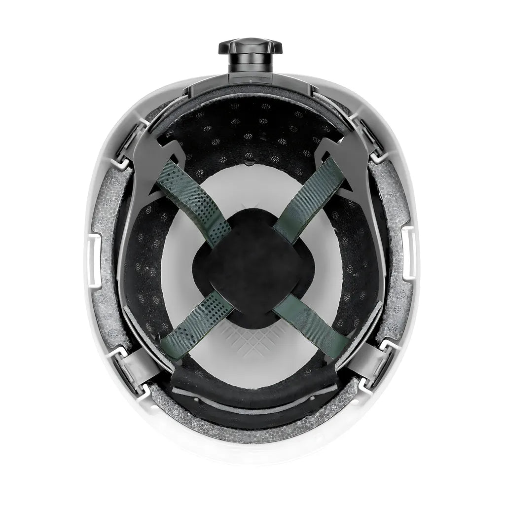 Dynamic 280-Hp142R-01 Industrial Climbing Helmet With Polycarbonate / Abs Shell, Hi-Density Foam Impact Liner, Nylon Suspension, Wheel Ratchet Adjustment And 4-Point Chin Strap 280-HP142R-01-12188