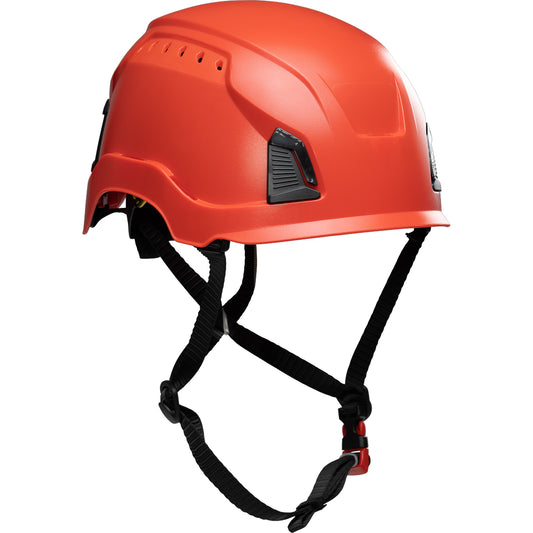 PIP 280-HP1491RVM-15 Vented, Industrial Climbing Helmet with Mips Technology, ABS Shell, EPS Foam Impact Liner, HDPE Suspension, Wheel Ratchet Adjustment and 4-Point Chin Strap