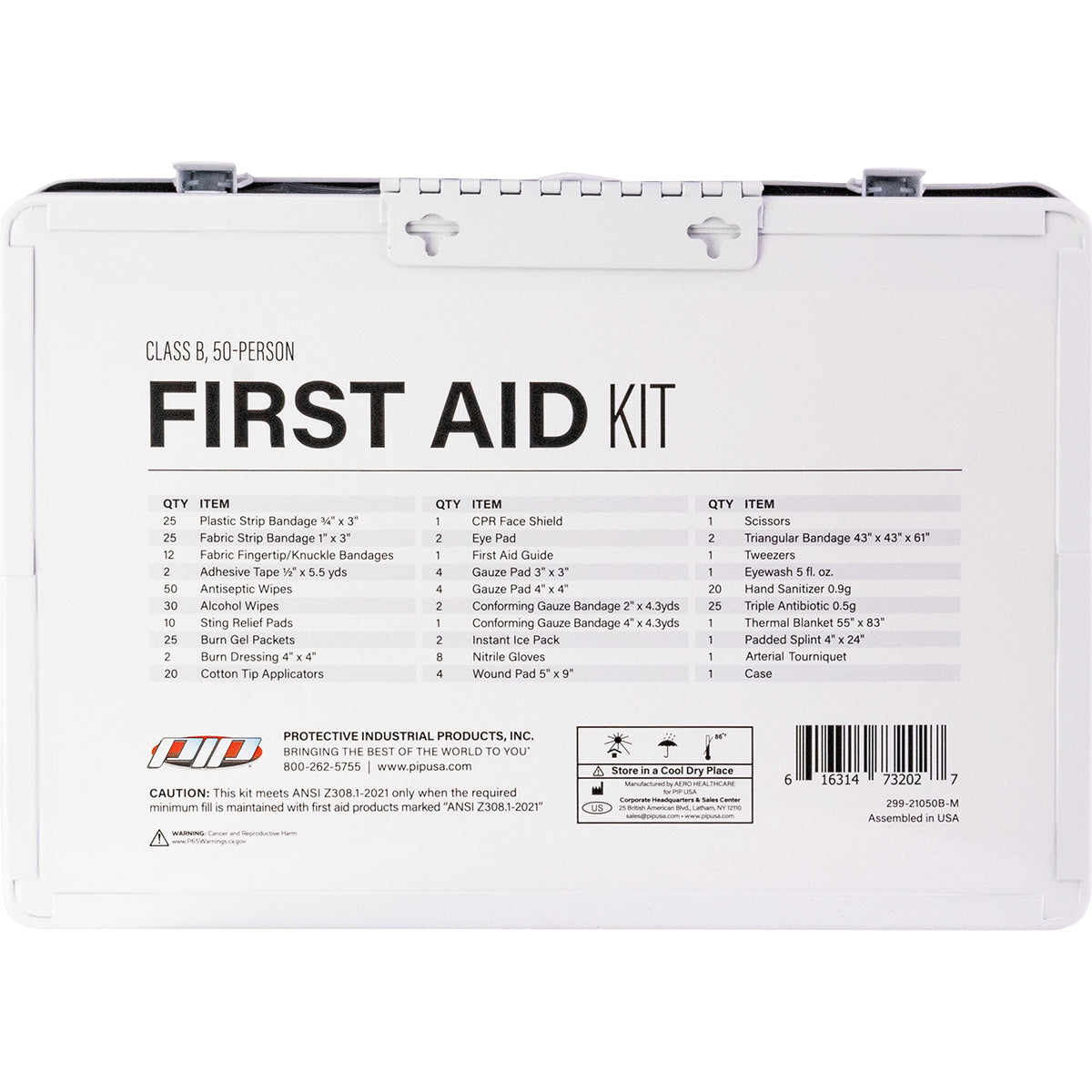 PIP 299-21050B-M ANSI Class B Metal First Aid Kit - 50 Person