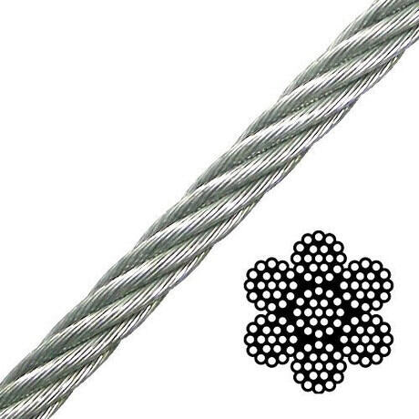 3/8" Galvanized Aircraft Cable