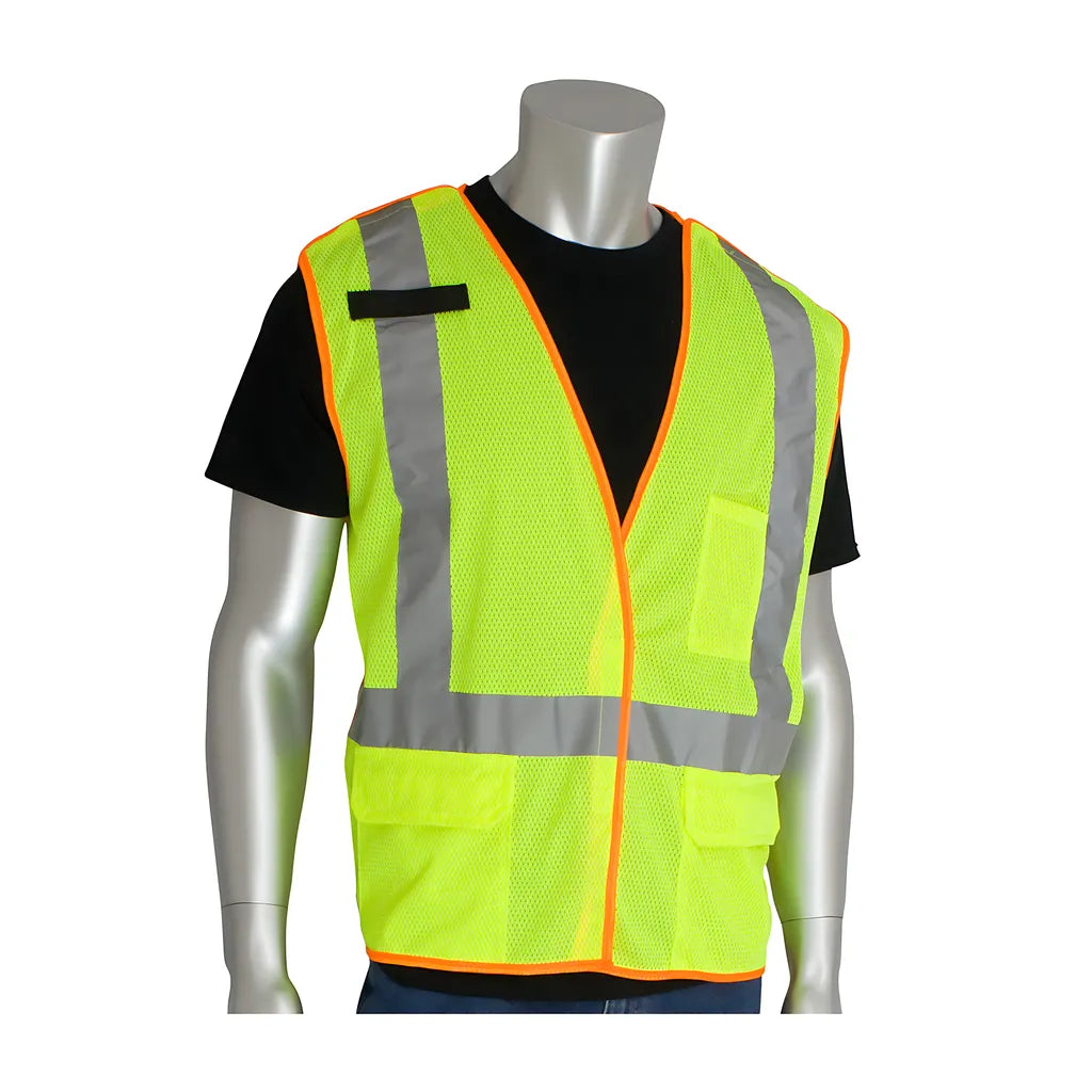 Pip 302-0210-Ly/2X Ansi Type R Class 2 And Can/Csa Z96 X-Back Breakaway Mesh Vest 302-0210-LY2X-13342