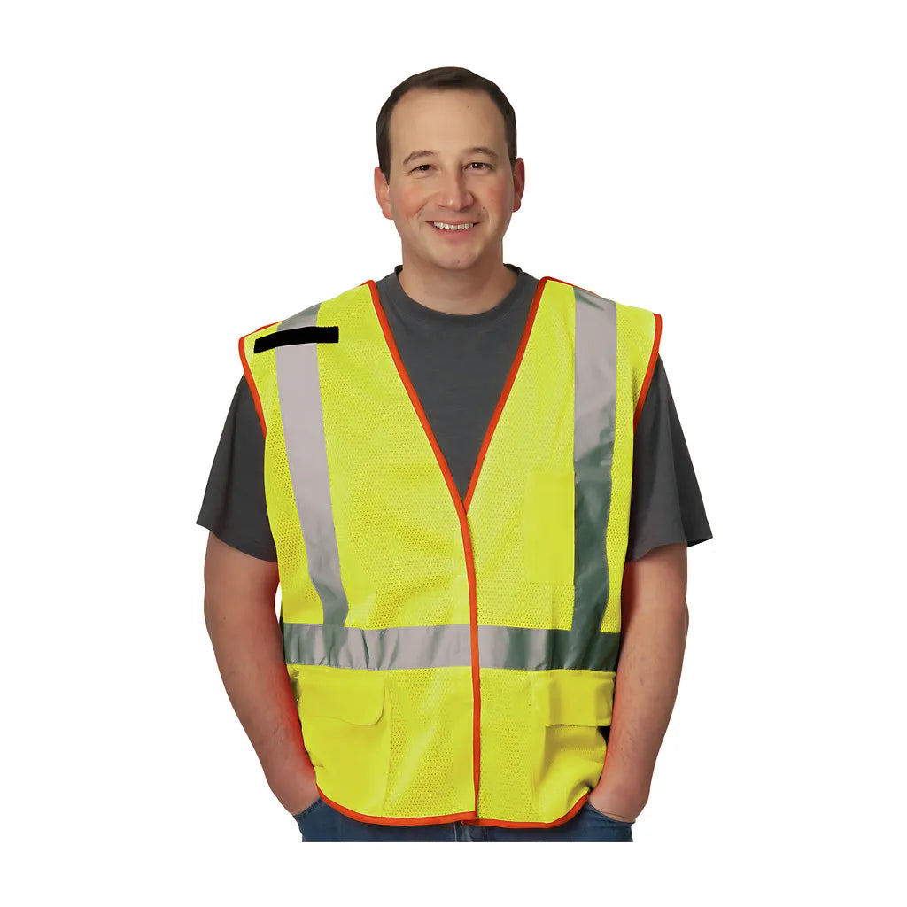 Pip 302-0210-Ly/2X Ansi Type R Class 2 And Can/Csa Z96 X-Back Breakaway Mesh Vest 302-0210-LY2X-13343