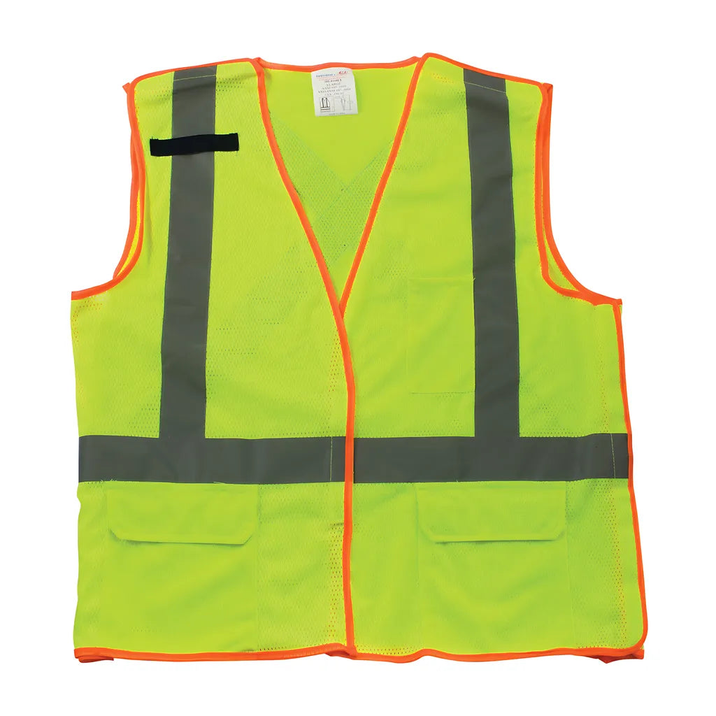 Pip 302-0210-Ly/2X Ansi Type R Class 2 And Can/Csa Z96 X-Back Breakaway Mesh Vest 302-0210-LY2X-13344