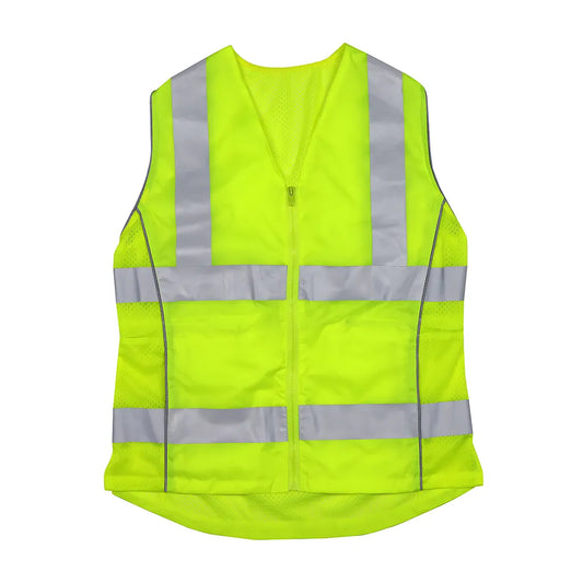 Pip 302-0312-Ly/L Ansi Type R Class 2 Women'S Contoured Vest With Solid Front, Mesh Back And Adjustable Waist 302-0312-LYL-13450