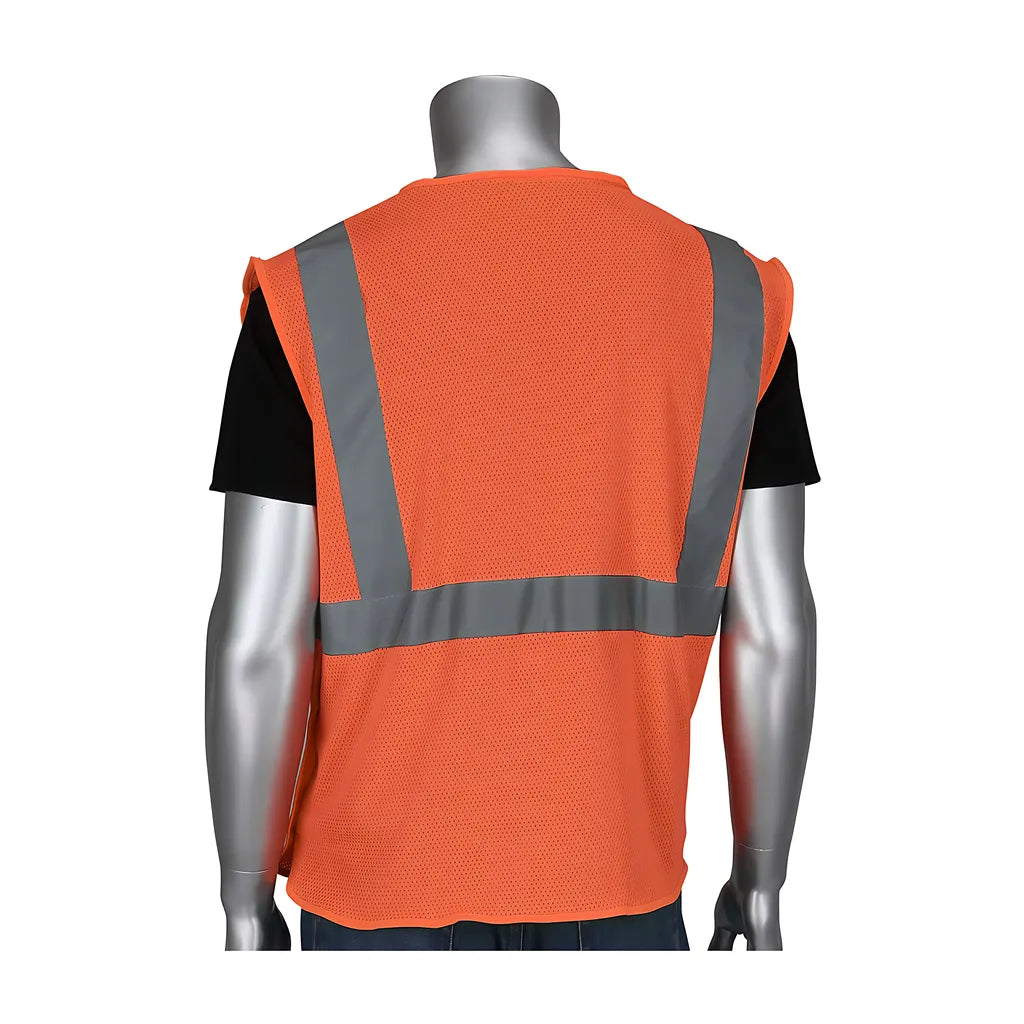 Pip 302-5Pmvor-Xl Ansi Type R Class 2 Three Pocket Mesh Breakaway Vest 302-5PMVOR-XL-14030