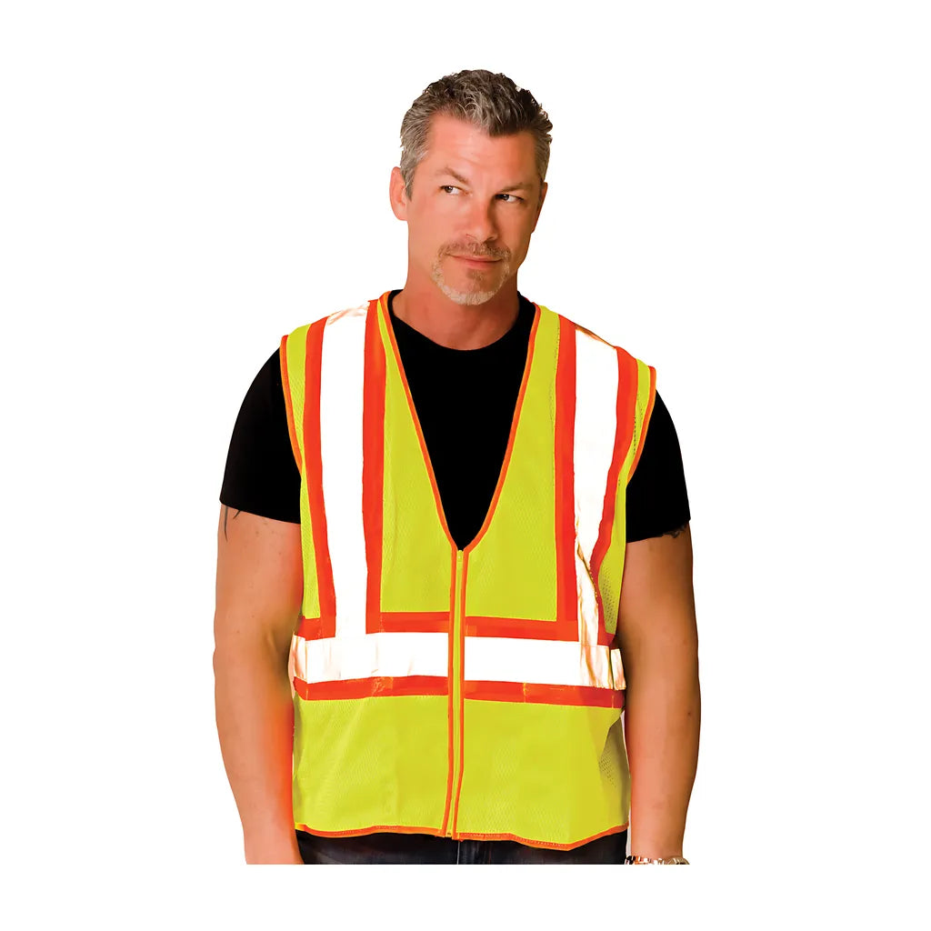Pip 302-Mvly-2X Ansi Type R Class 2 Value Two-Tone Mesh Vest 302-MVLY-2X-14156