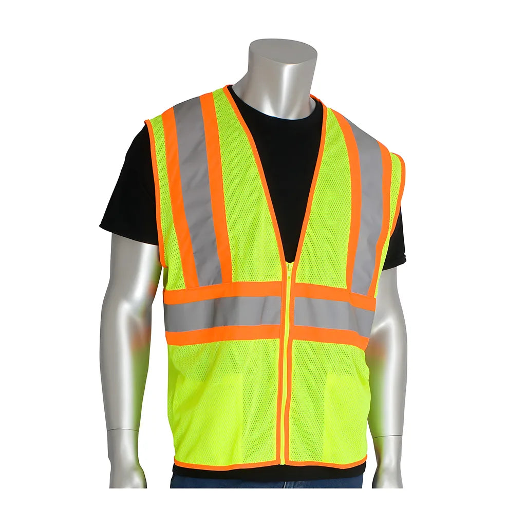 Pip 302-Mvly-3X Ansi Type R Class 2 Value Two-Tone Mesh Vest 302-MVLY-3X-14157