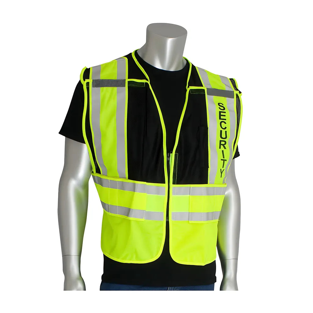Pip 302-Psv-Blk-2X/5X Ansi Type P Class 2 Public Safety Vest - Security Logo 302-PSV-BLK-2X5X-14386