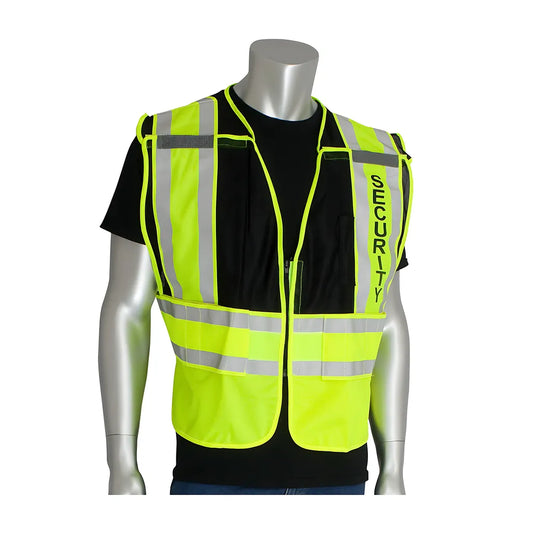 Pip 302-Psv-Blk-M/Xl Ansi Type P Class 2 Public Safety Vest - Security Logo 302-PSV-BLK-MXL-14392