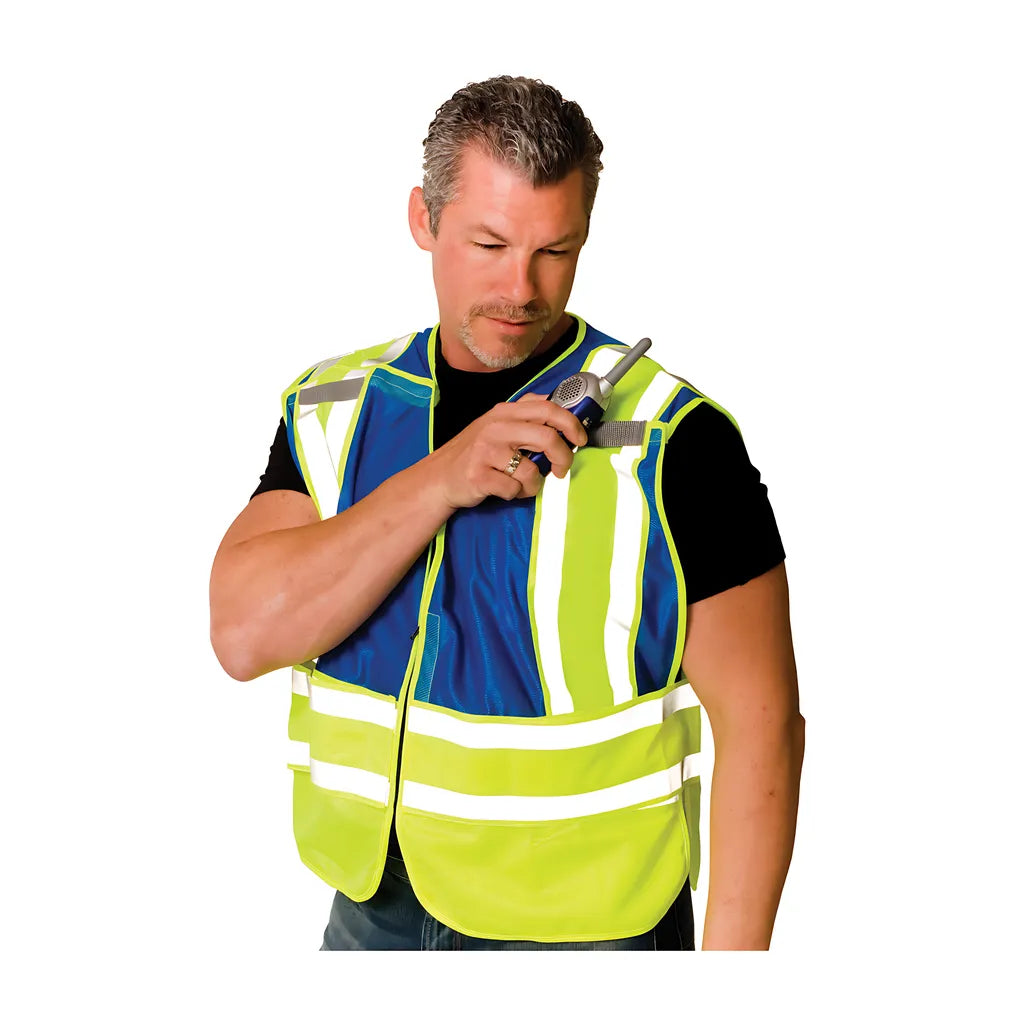 Pip 302-Psv-Blu-Nl-2X/5X Ansi Type P Class 2 Public Safety Vest 302-PSV-BLU-NL-2X5X-14417
