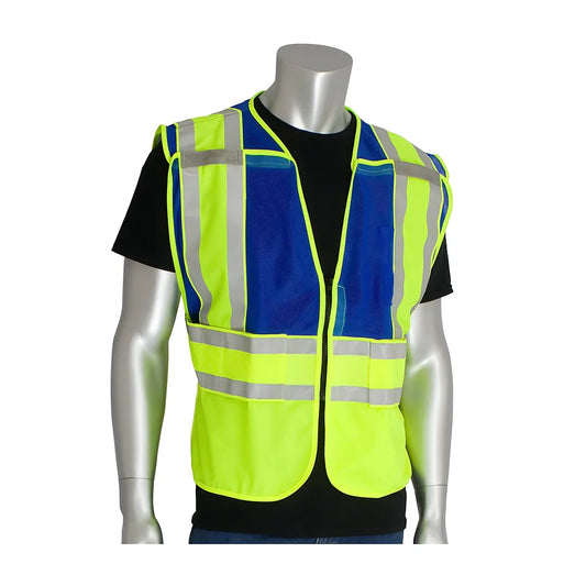 Pip 302-Psv-Blu-Nl-Md/Xl Ansi Type P Class 2 Public Safety Vest 302-PSV-BLU-NL-MDXL-14410