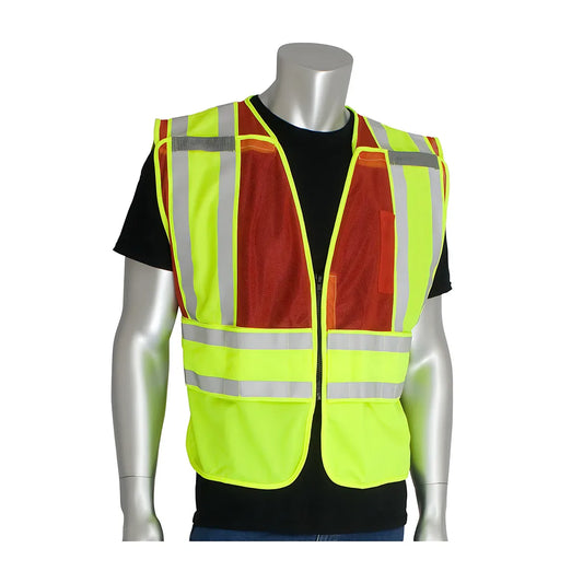 Pip 302-Psv-Red-Nl-Md/Xl Ansi Type P Class 2 Public Safety Vest 302-PSV-RED-NL-MDXL-14431