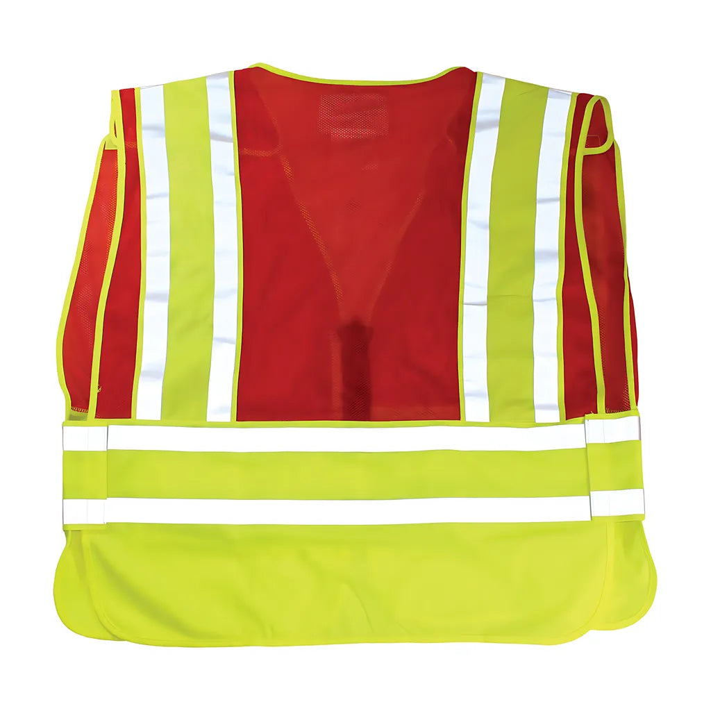 Pip 302-Psv-Red-Nl-Md/Xl Ansi Type P Class 2 Public Safety Vest 302-PSV-RED-NL-MDXL-14433