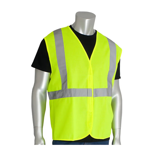 Pip 302-Wcengly-Xl Ansi Type R Class 2 Value Hook & Loop Solid Vest 302-WCENGLY-XL-14509