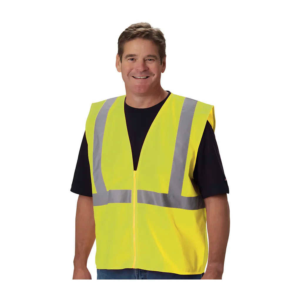Pip 302-Wcengzly-4X Ansi Type R Class 2 Value Zipper Solid Vest 302-WCENGZLY-4X-14544