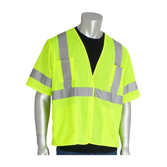 Pip 303-Hsvely-3X Ansi Type R Class 3 Value Four Pocket Mesh Vest 303-HSVELY-3X-14749