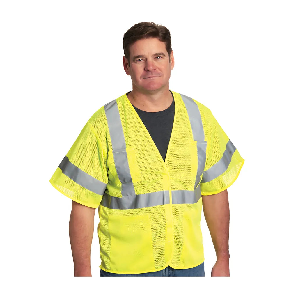 Pip 303-Hsvely-4X Ansi Type R Class 3 Value Four Pocket Mesh Vest 303-HSVELY-4X-14752
