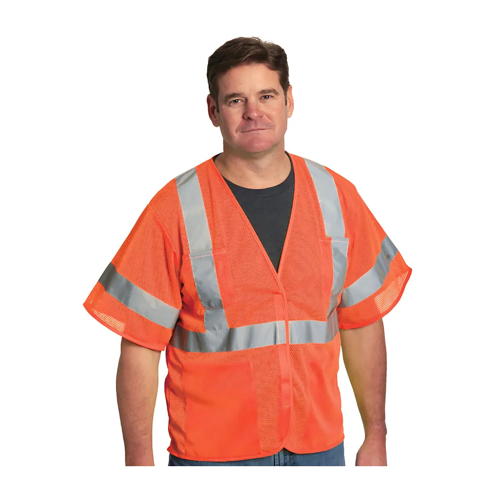 Pip 303-Hsveor-5X Ansi Type R Class 3 Value Four Pocket Mesh Vest 303-HSVEOR-5X-14740
