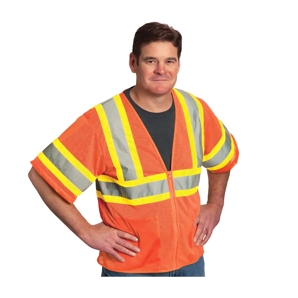 Pip 303-Hsvpor-3X Ansi Type R Class 3 Value Two-Tone Mesh Vest 303-HSVPOR-3X-14768
