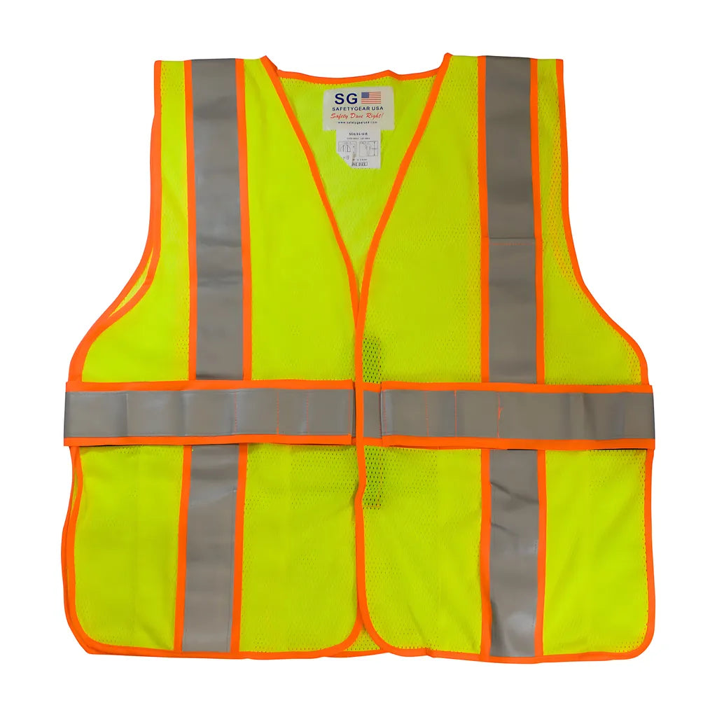 Pip 305-Usv5Frly Ansi Type R Class 2 Two-Tone Expandable Fr Treated Mesh Vest 305-USV5FRLY-15008